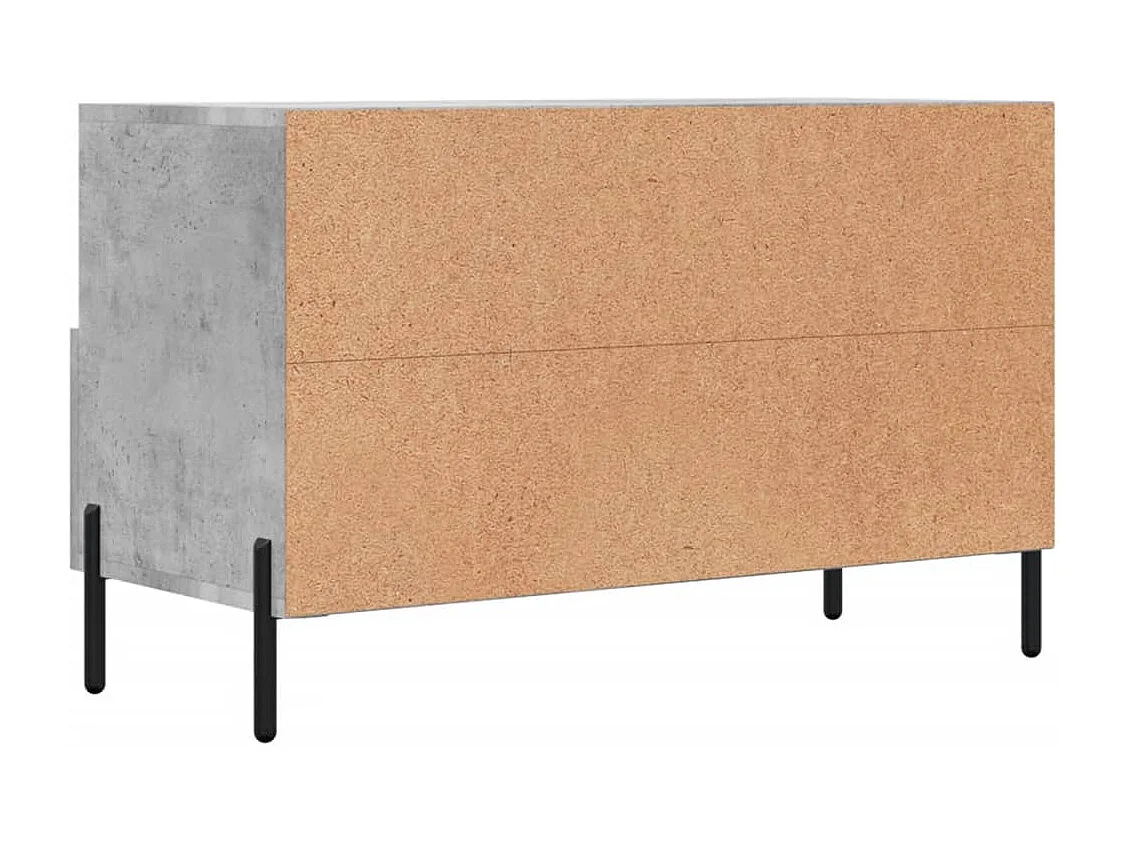 Erasmo  Meuble TV Gris béton 80x36x50 cm Bois d'ingénierie