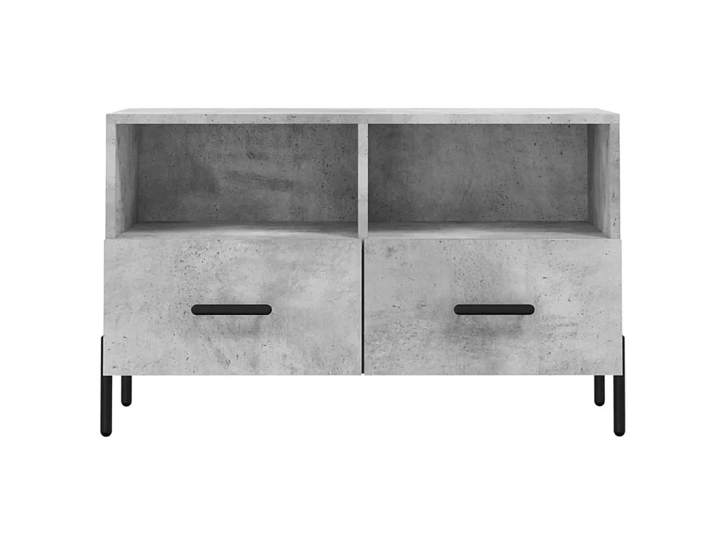 Erasmo  Meuble TV Gris béton 80x36x50 cm Bois d'ingénierie