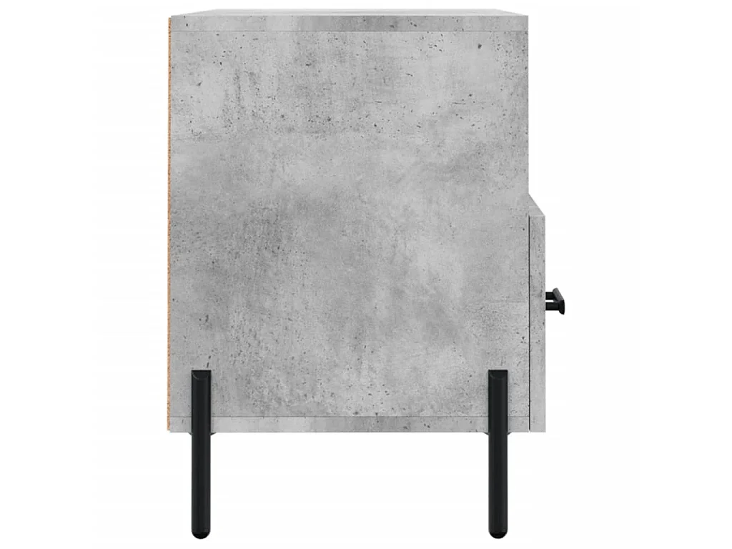 Erasmo  Meuble TV Gris béton 80x36x50 cm Bois d'ingénierie
