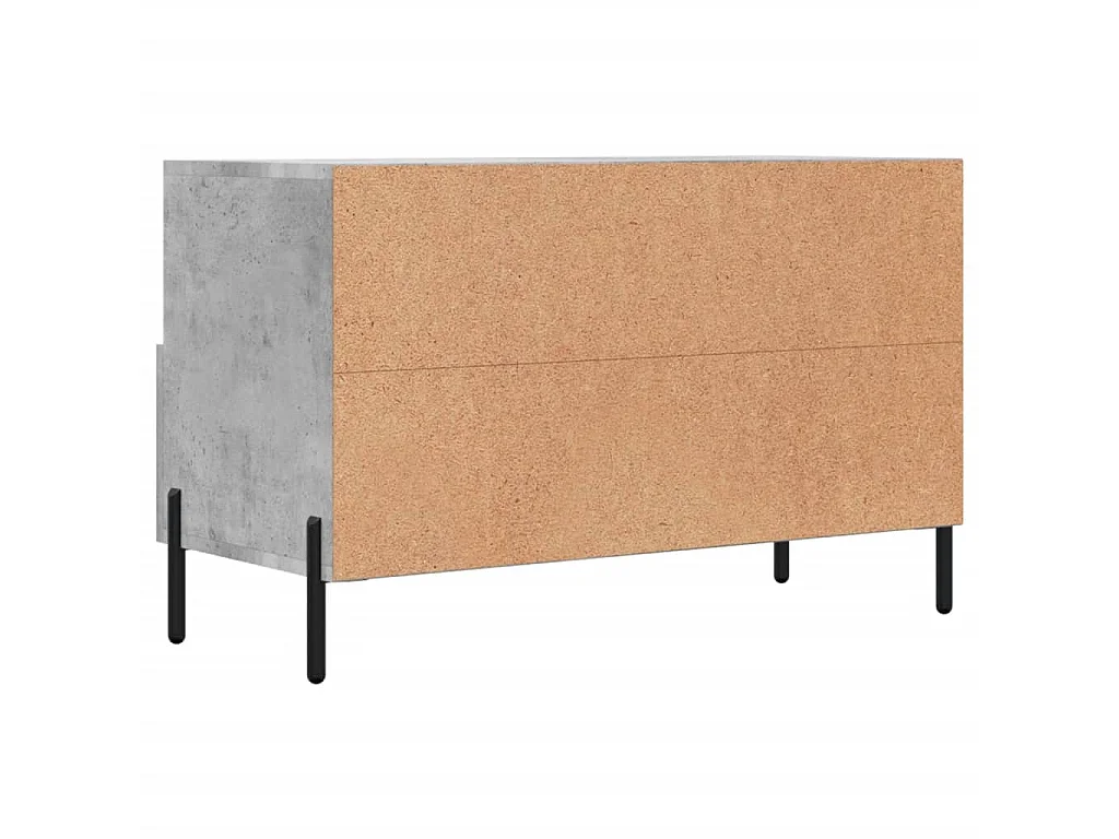 Erasmo  Meuble TV Gris béton 80x36x50 cm Bois d'ingénierie