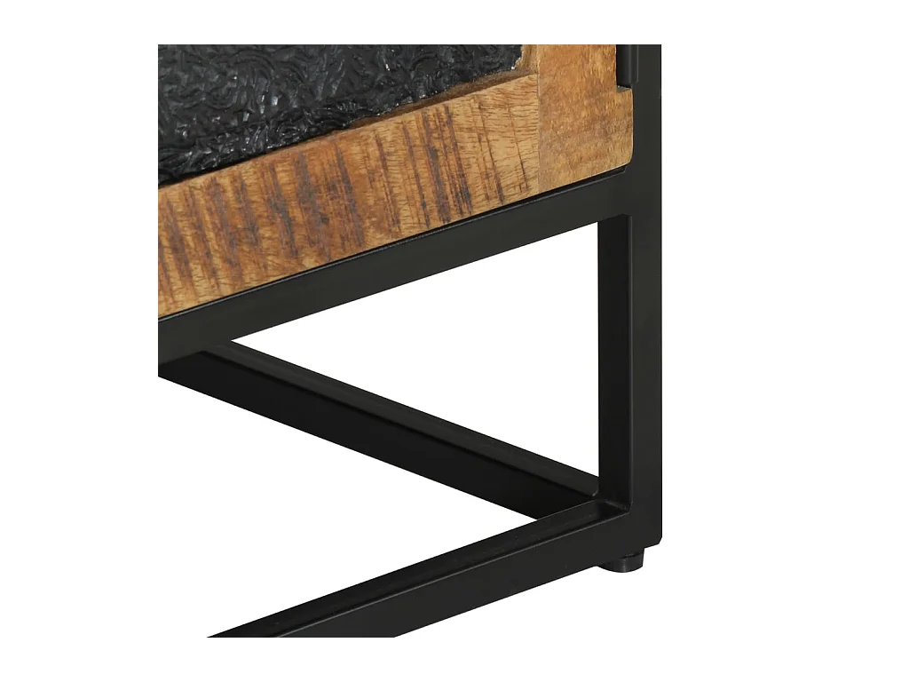 Eustis  Mueble de TV madera maciza de mango y erro 110x30x40 cm