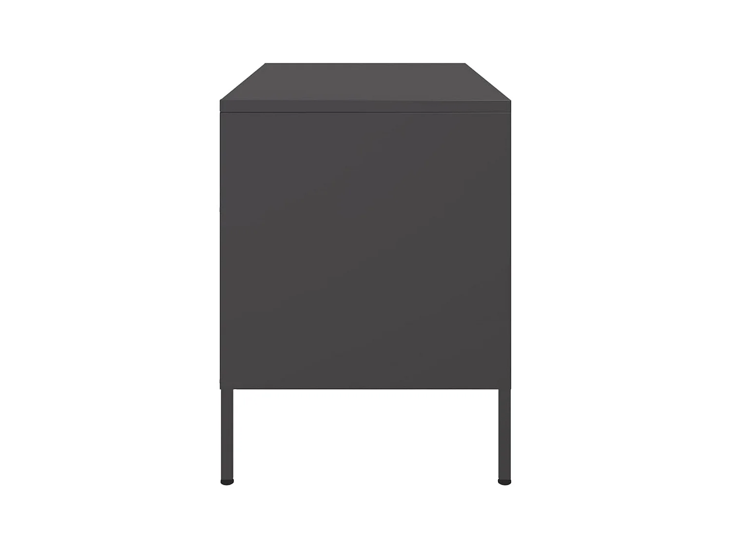 Neris  Mueble de TV acero negro 68x39x50,5 cm