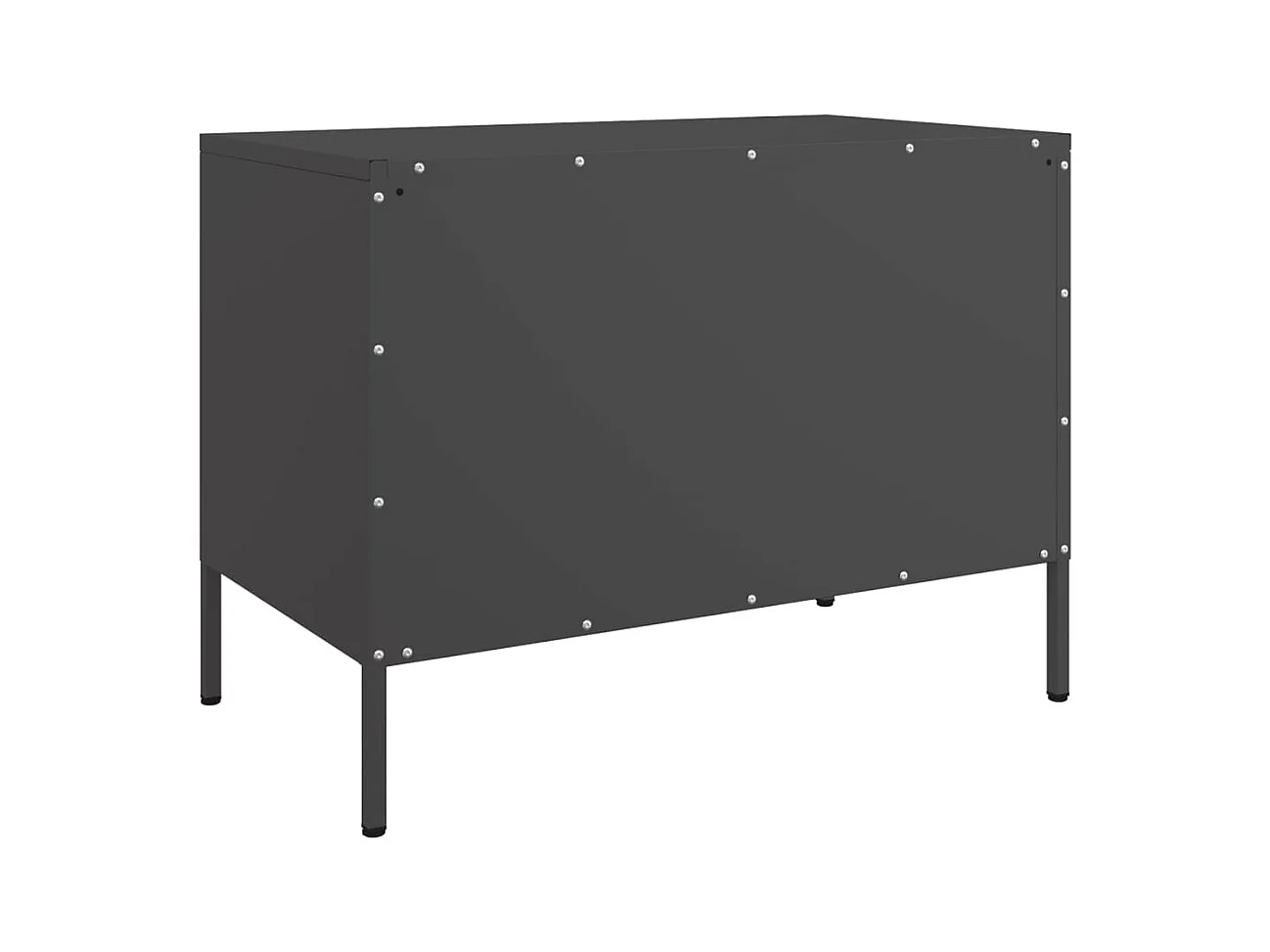 Neris  Mueble de TV acero negro 68x39x50,5 cm