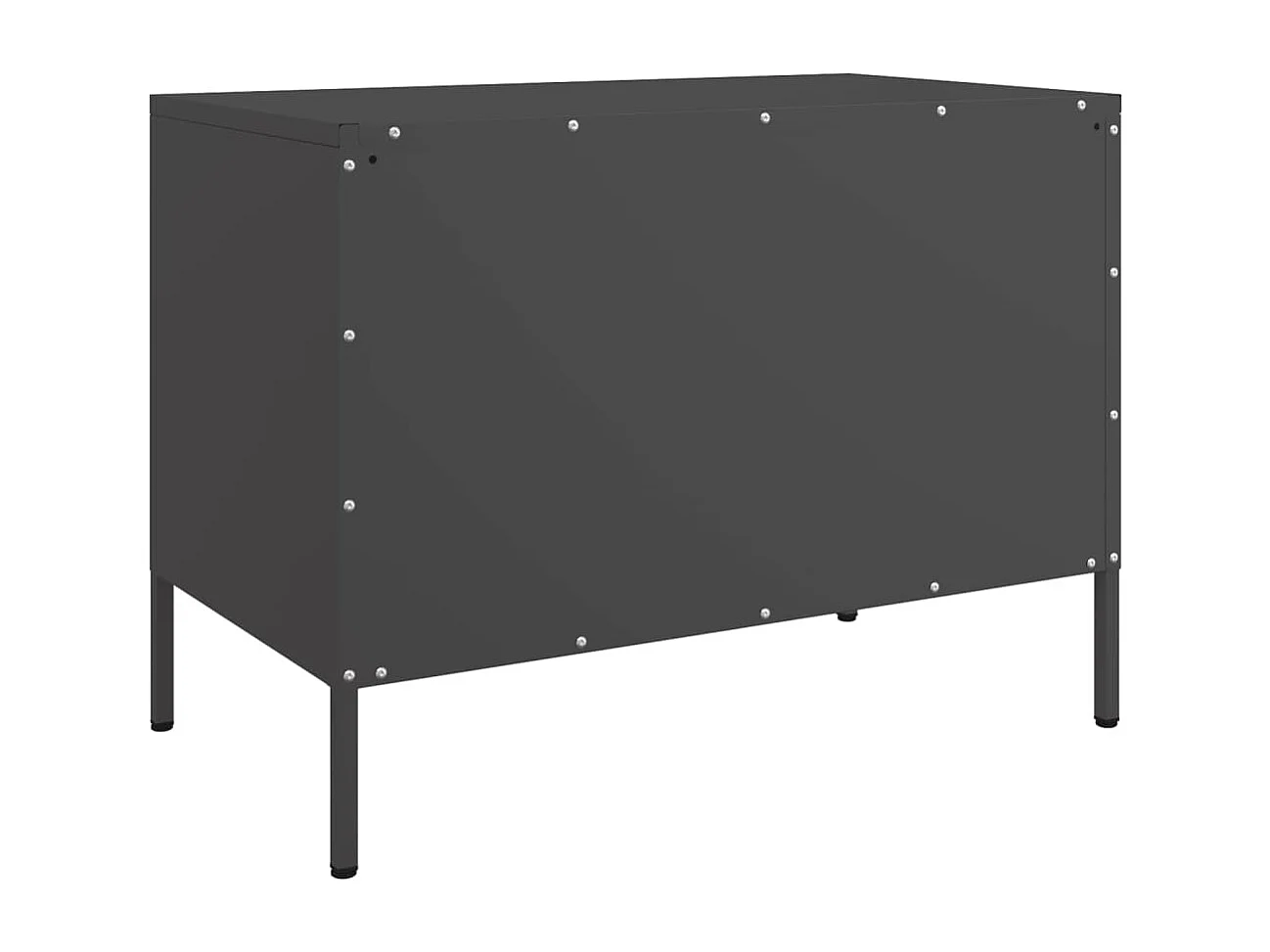 Neris  Meuble TV noir 68x39x50,5 cm acier