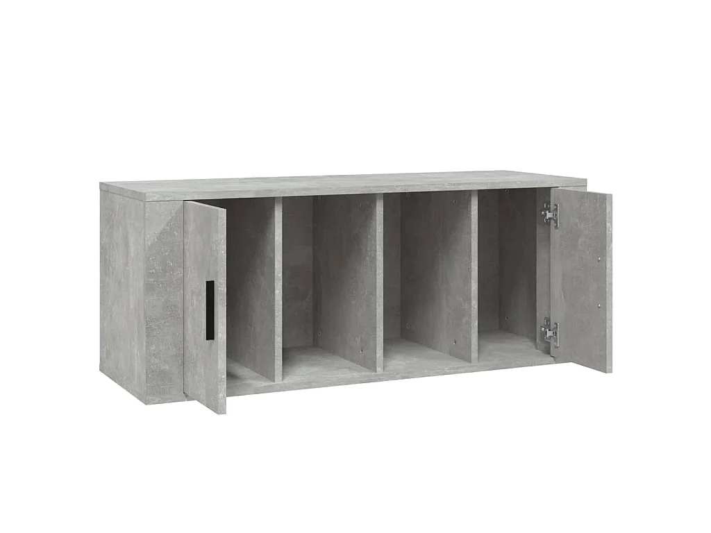 Alfinn  Tv-meubel 100x35x40 cm bewerkt hout betongrijs
