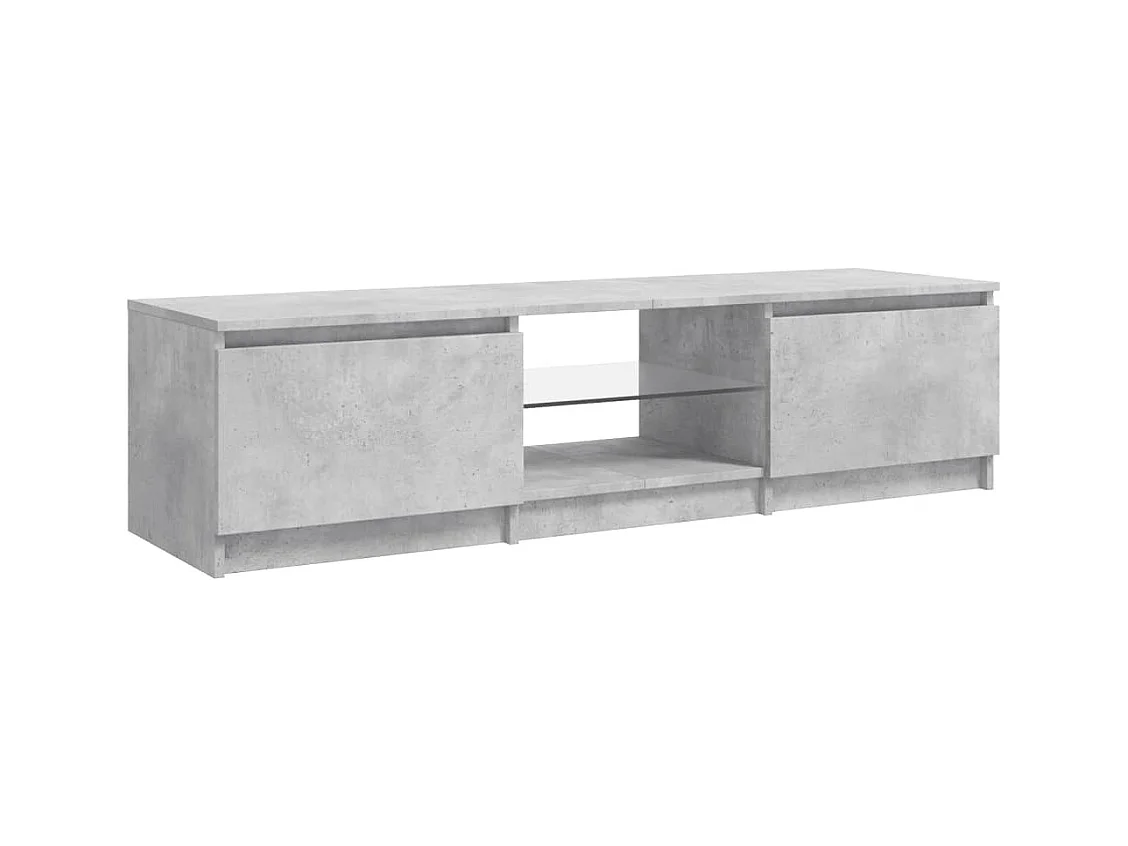 Vasil  Tv-meubel met LED-verlichting 140x40x36 cm betongrijs