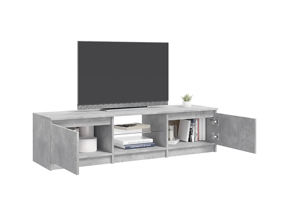 Vasil  Tv-meubel met LED-verlichting 140x40x36 cm betongrijs