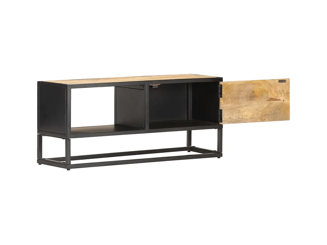 Sophie-Gaëlle  Tv-meubel met bewerkte deur 90x30x40 cm ruw mangohout