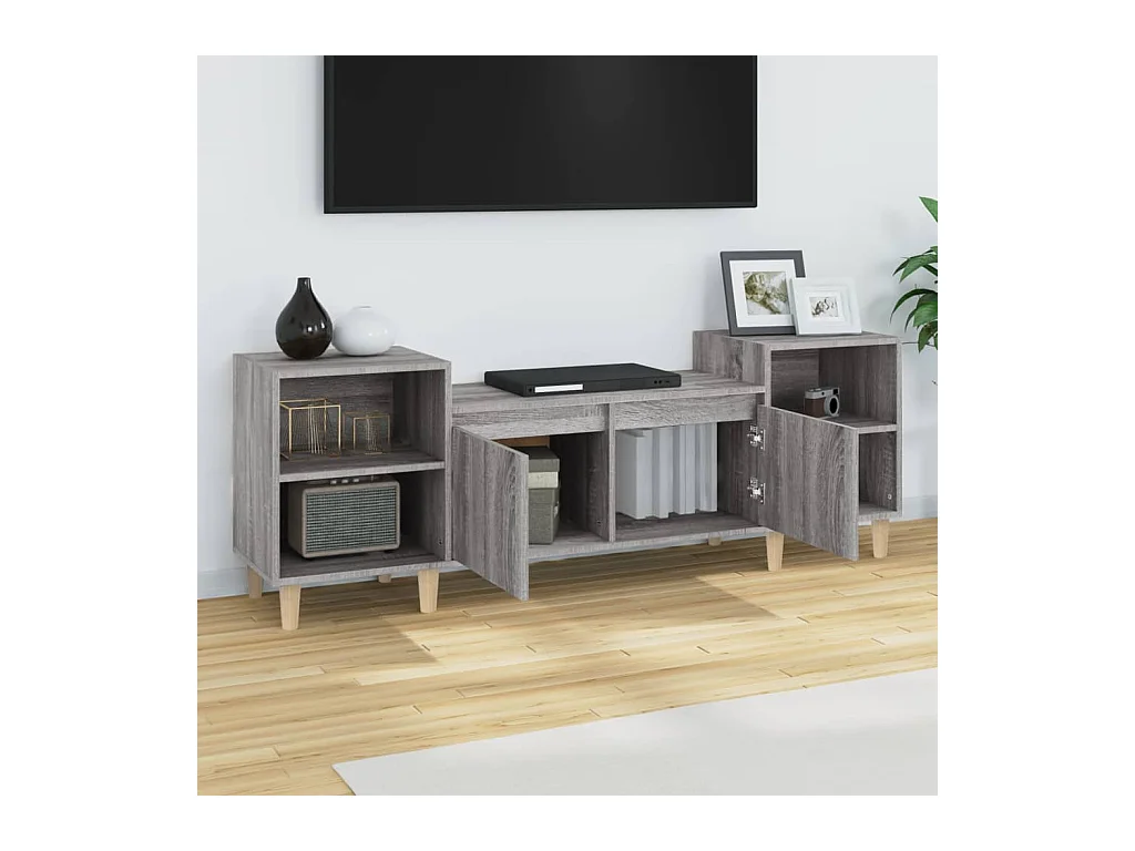 Grylis  Meuble TV Sonoma gris 160x35x55 cm Bois d'ingénierie