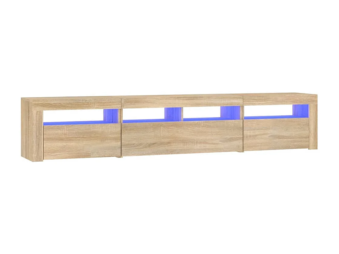 Vleteren  Tv-meubel met LED-verlichting 210x35x40 cm sonoma eikenkleurig