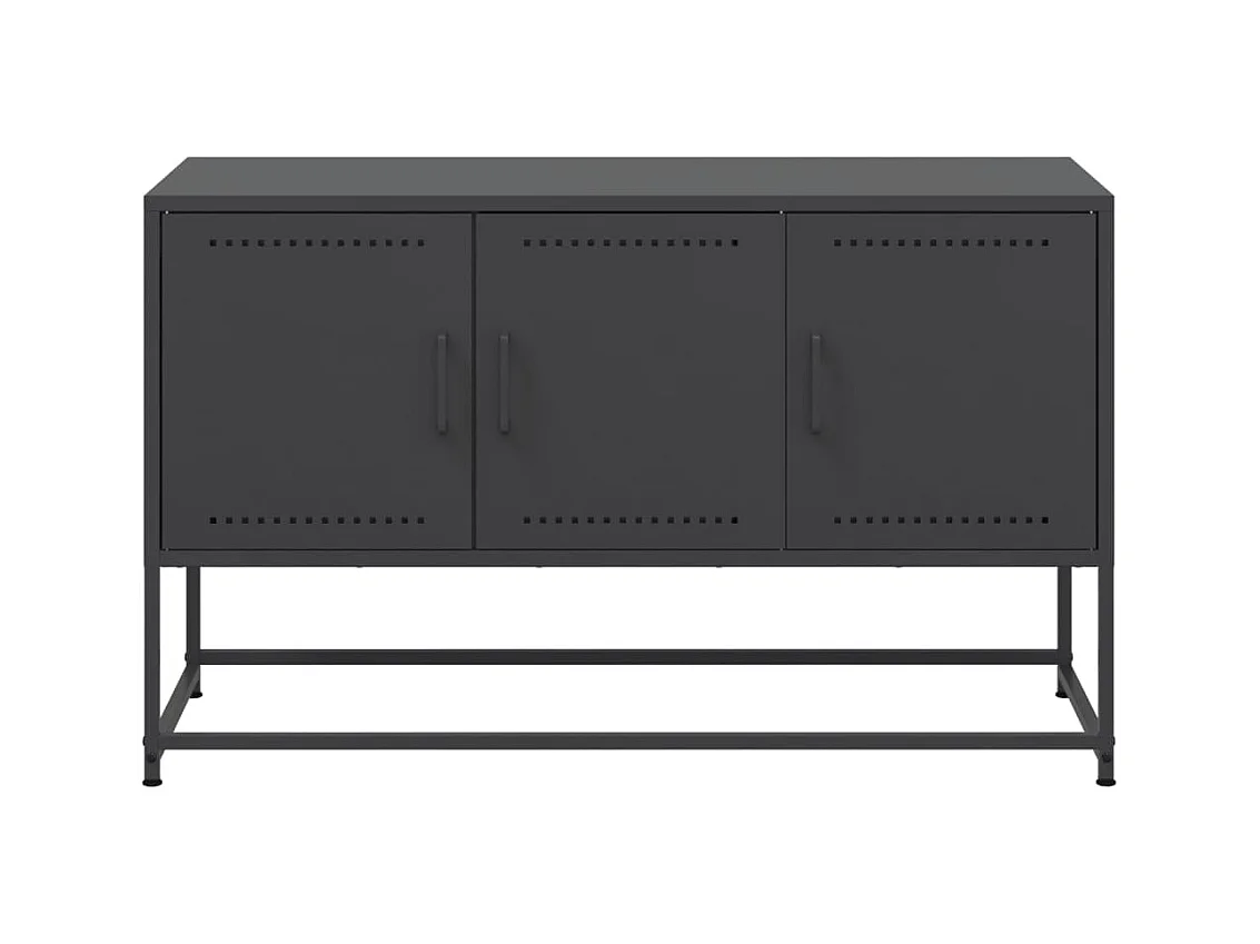 Vornar  Meuble TV noir 100,5x39x60,5 cm acier