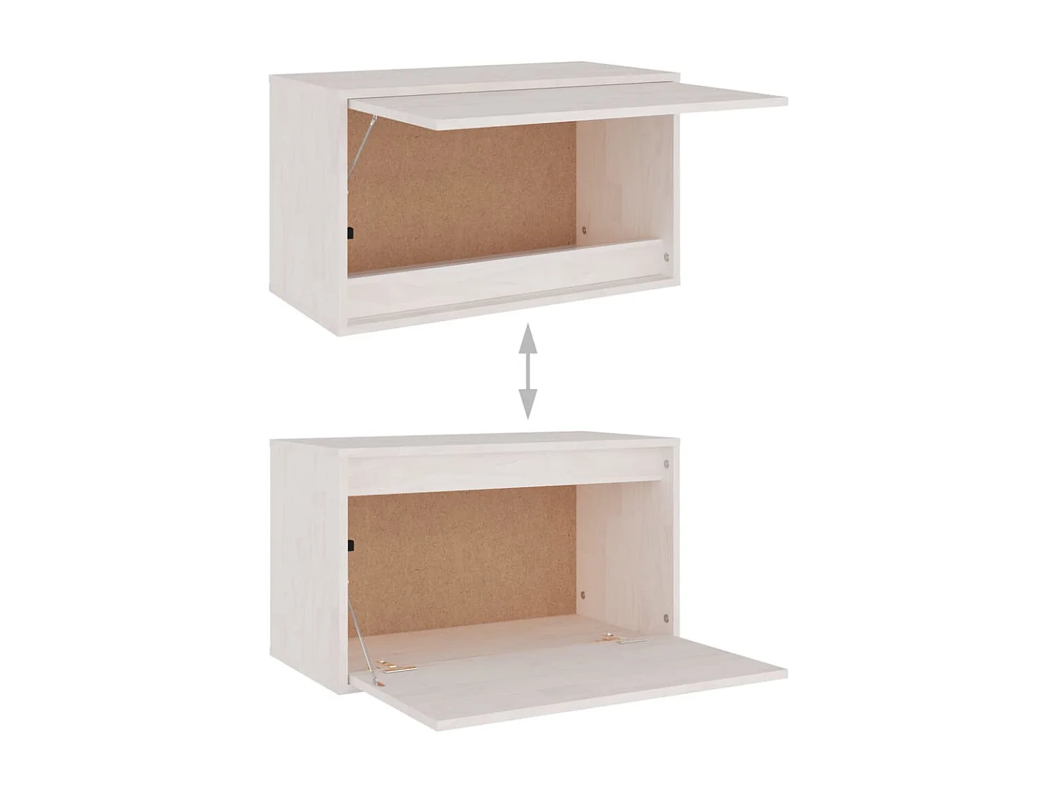 Volri  Meubles TV 3 pcs Blanc Bois massif de pin