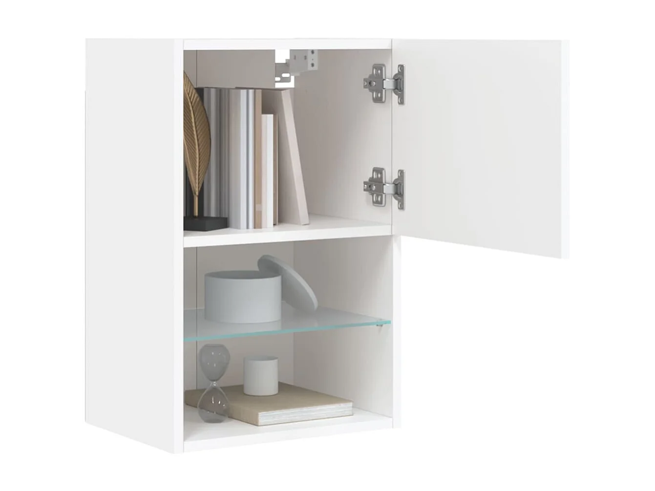 Almar  Meuble TV avec lumières LED blanc 40,5x30x60 cm