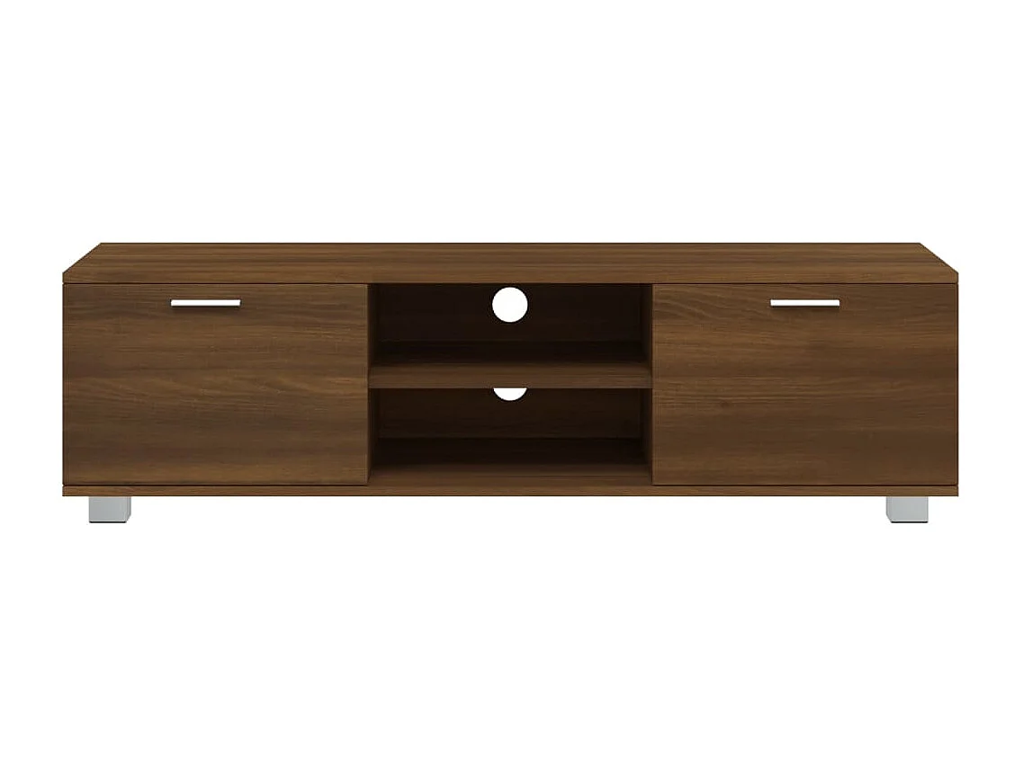 Stuarts Draft  Mueble para TV madera contrachapada marrón roble 140x40,5x35 cm