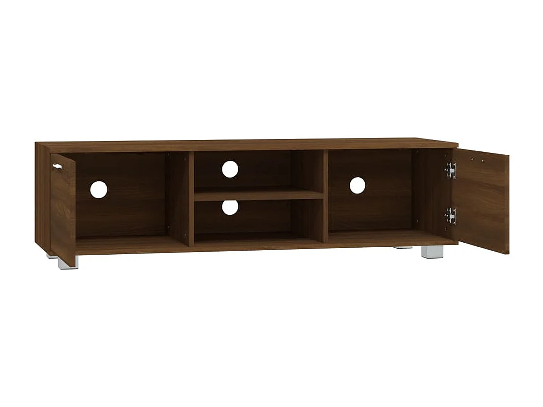 Stuarts Draft  Mueble para TV madera contrachapada marrón roble 140x40,5x35 cm