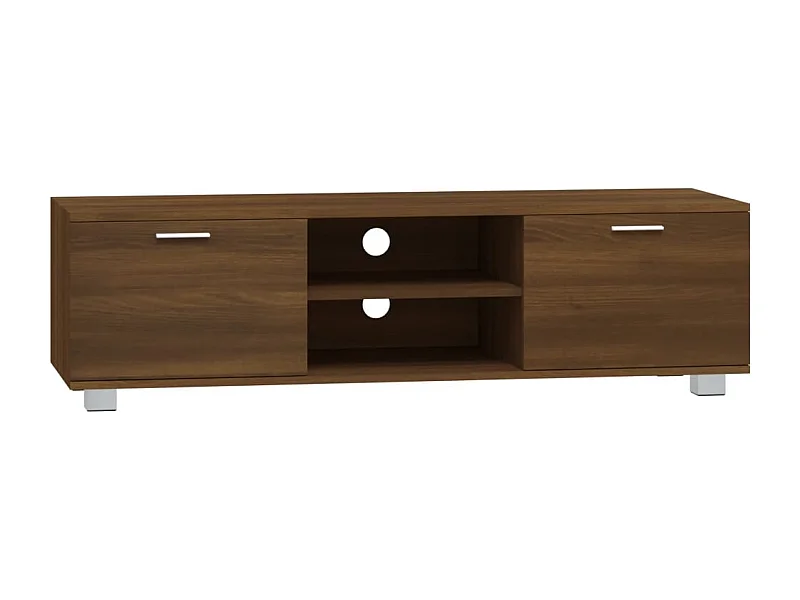 Stuarts Draft  Mueble para TV madera contrachapada marrón roble 140x40,5x35 cm