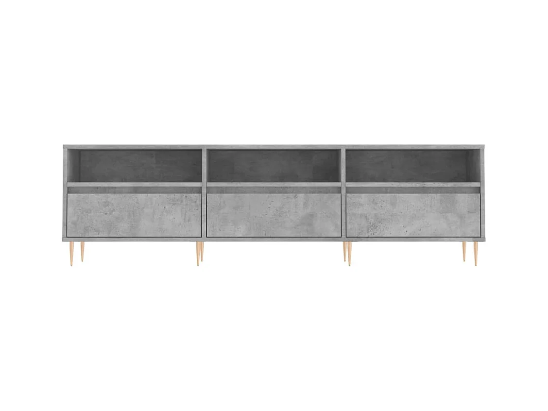 Galax  Meuble TV gris béton 150x30x44,5 cm bois d'ingénierie