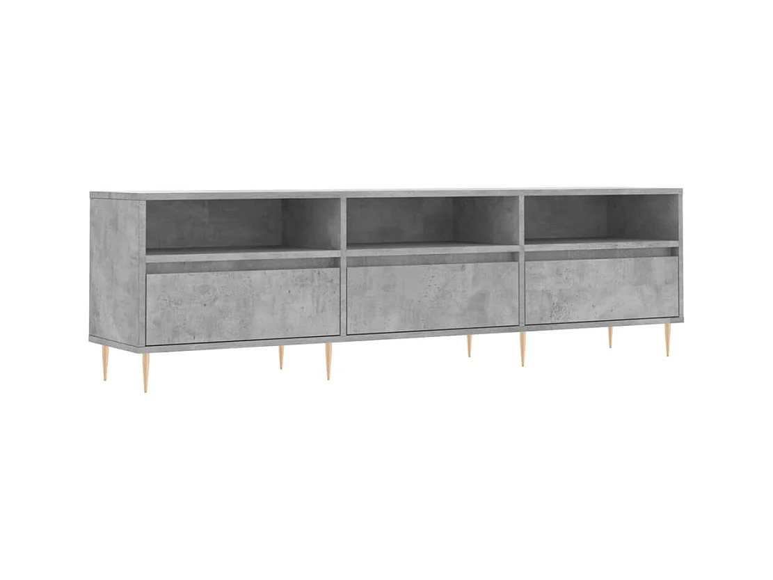 Galax  Meuble TV gris béton 150x30x44,5 cm bois d'ingénierie