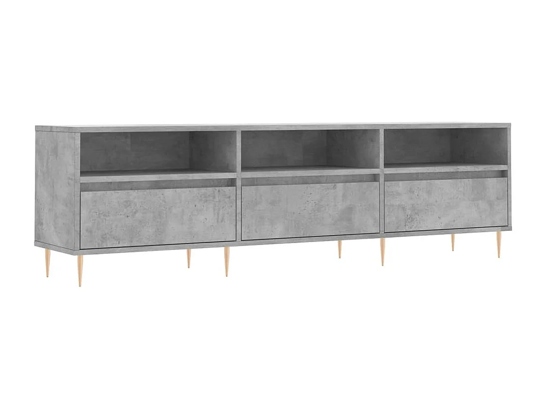 Galax  Mueble de TV madera contrachapada gris hormigón 150x30x44,5 cm