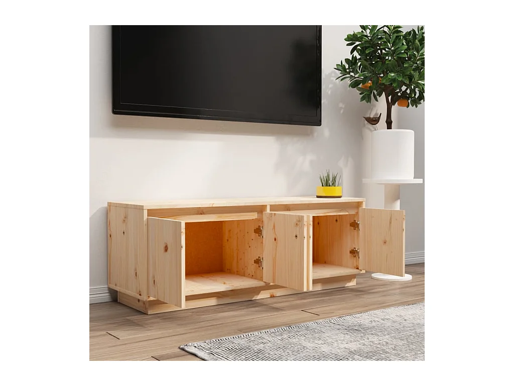 Paul-Maurice  Meuble TV 110x34x40 cm Bois de pin massif