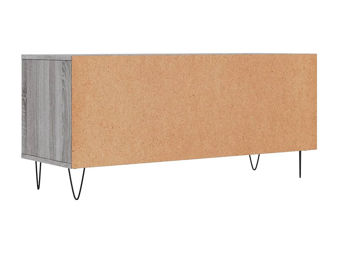 Xirin  Tv-meubel 100x34,5x44,5 cm bewerkt hout grijs sonoma eikenkleur