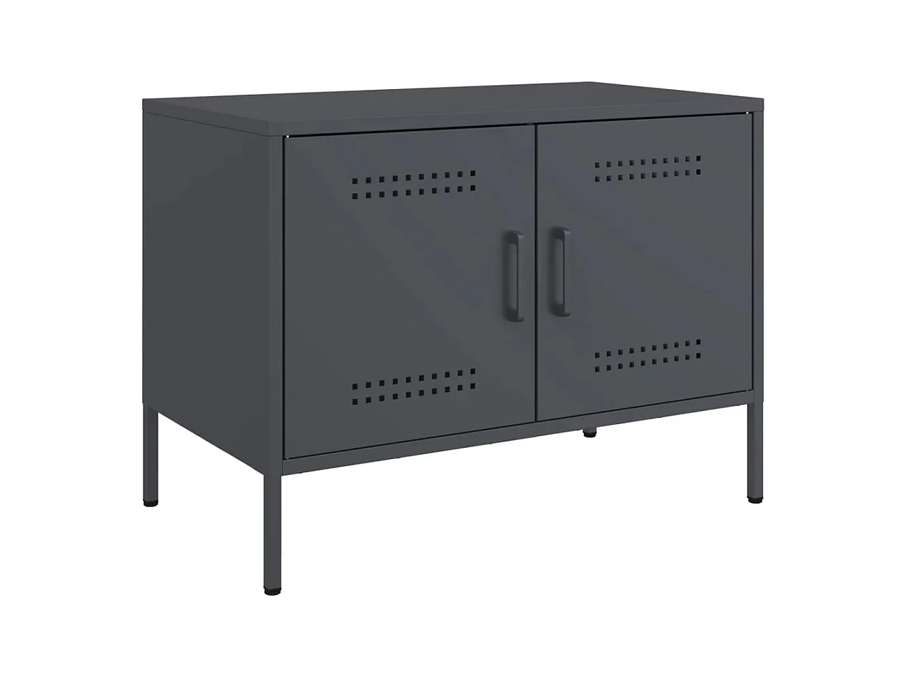 Raena  Meubles TV 2 pcs anthracite 68x39x50,5 cm acier