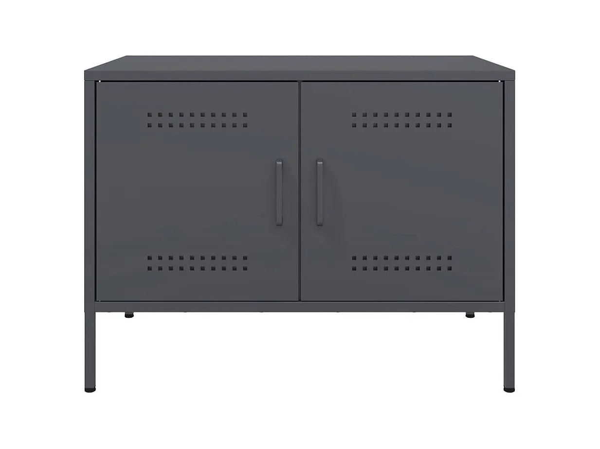 Raena  Meubles TV 2 pcs anthracite 68x39x50,5 cm acier