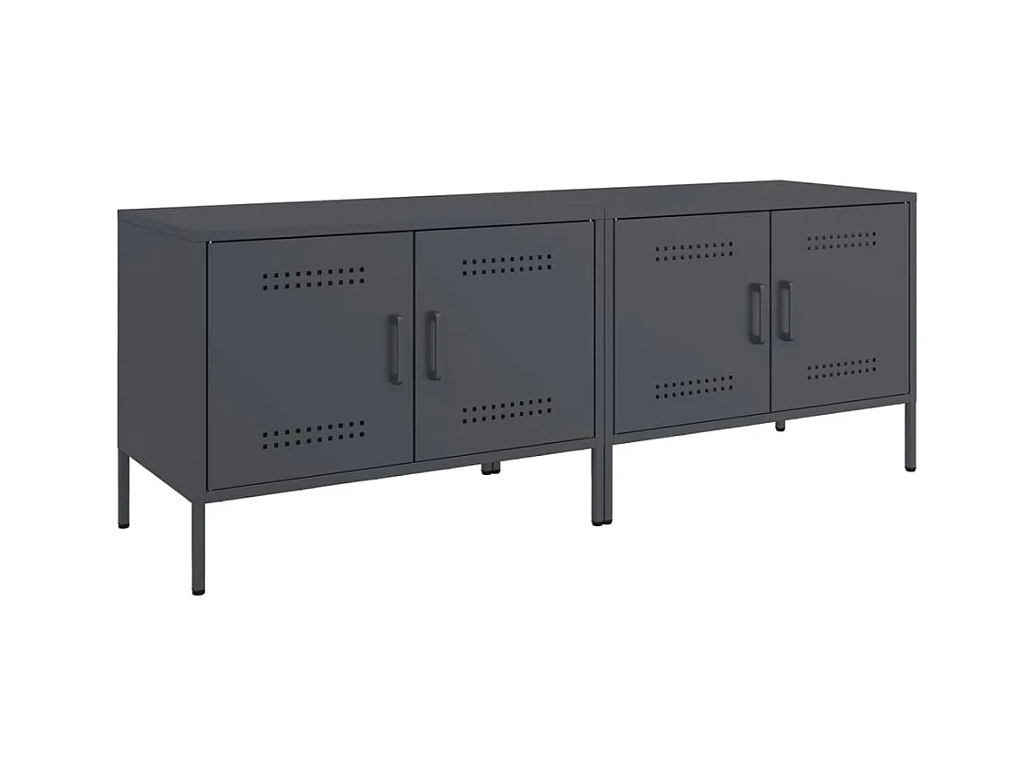 Raena  Tv-meubelen 2 st 68x39x50,5 cm staal antracietkleurig