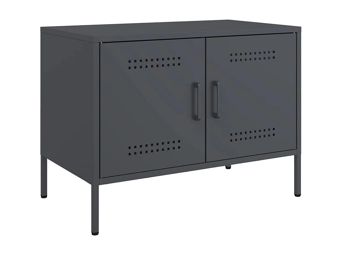 Raena  Muebles de TV 2 unidades acero gris antracita 68x39x50,5 cm