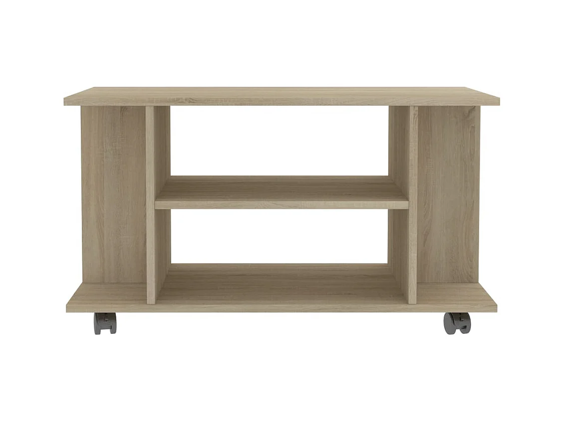 Dahlia  Mueble de TV ruedas madera ingeniería roble Sonoma 80x40x45 cm