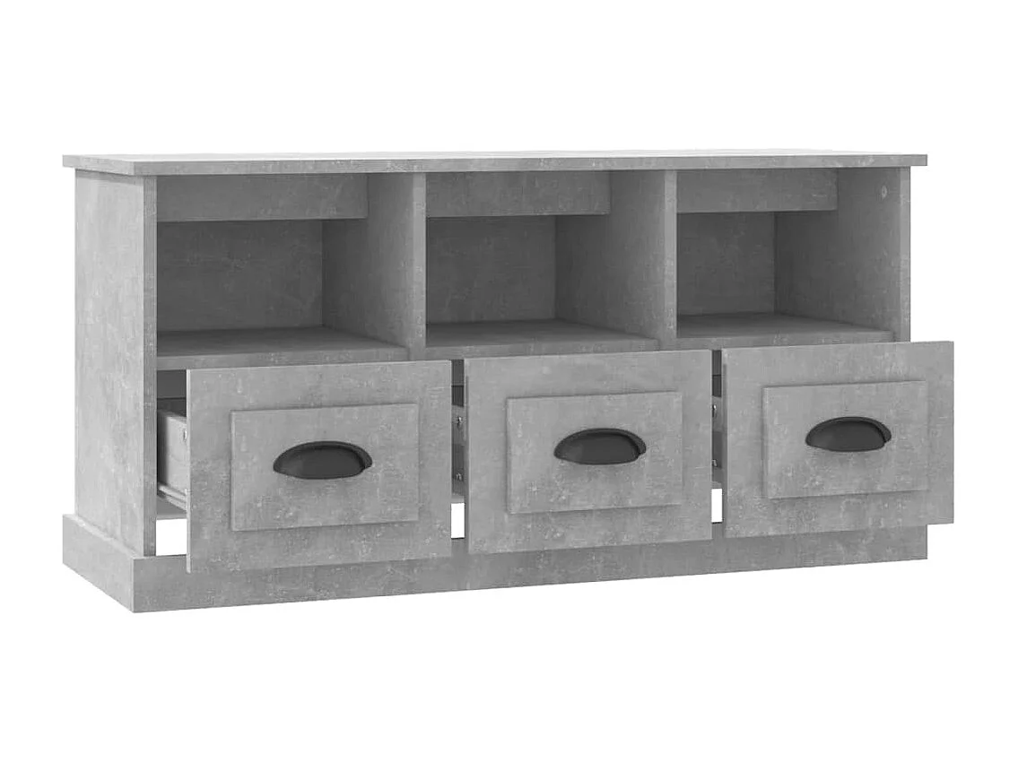 Galynra  Meuble TV gris béton 100x35x50 cm bois d'ingénierie