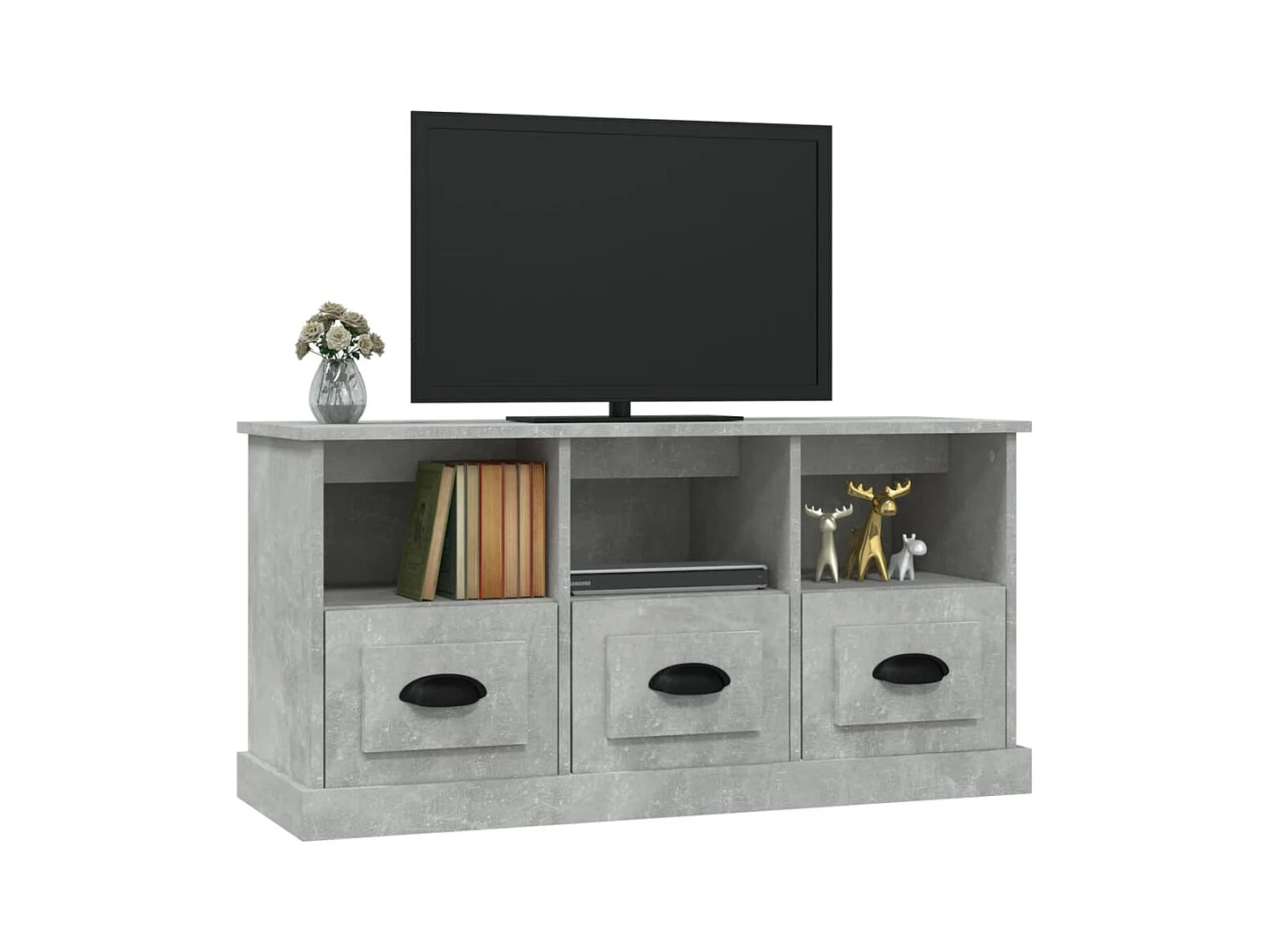 Galynra  Mueble para TV madera contrachapada gris hormigón 100x35x50 cm