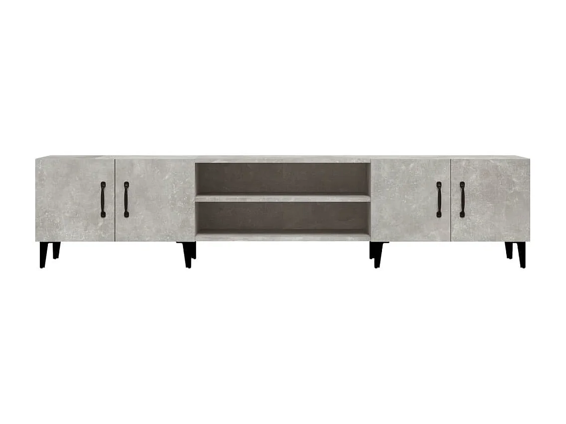 Odette  Mueble de TV madera contrachapada gris hormigón 180x31,5x40 cm
