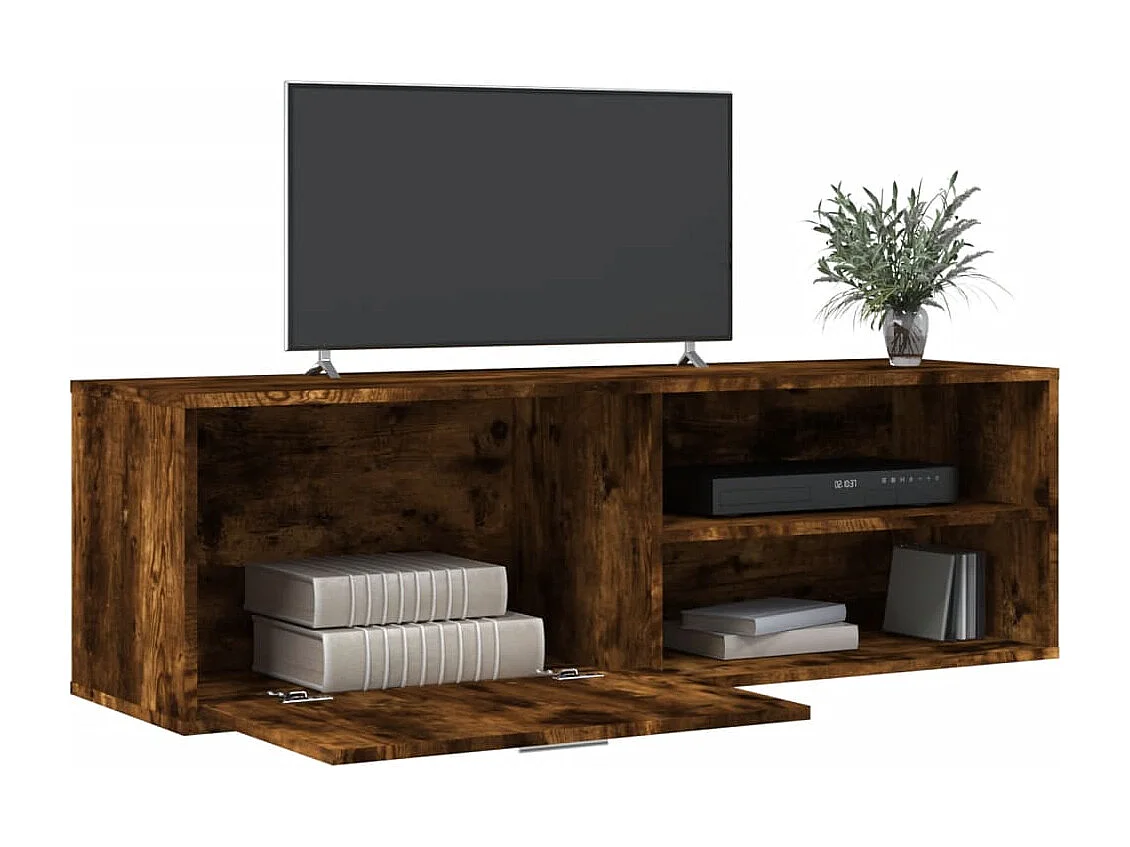 Steijn  Tv-meubel 120x34x37 cm bewerkt hout gerookt eikenkleurig