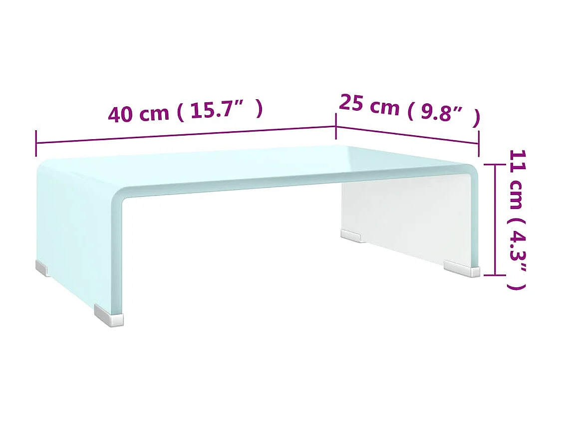 Fall River  Meuble TV/Support pour moniteur 40x25x11 cm verre vert