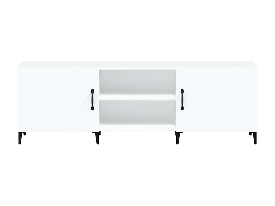 Aglish  Tv-meubel 150x30x50 cm bewerkt hout wit