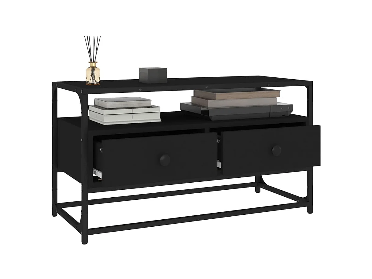 Bralir  Tv-meubel 80x35x45 cm bewerkt hout zwart
