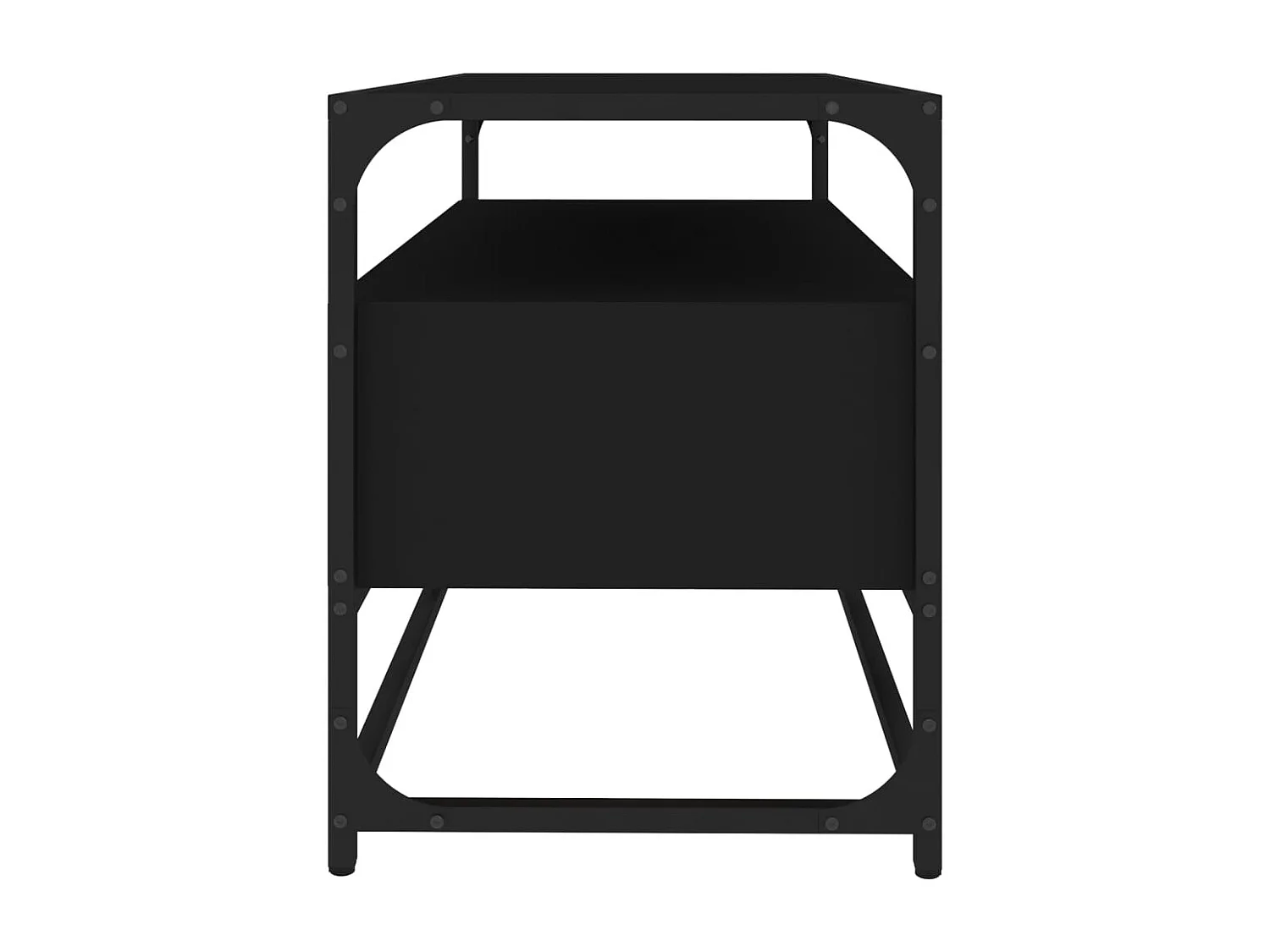 Bralir  Meuble TV noir 80x35x45 cm bois d'ingénierie