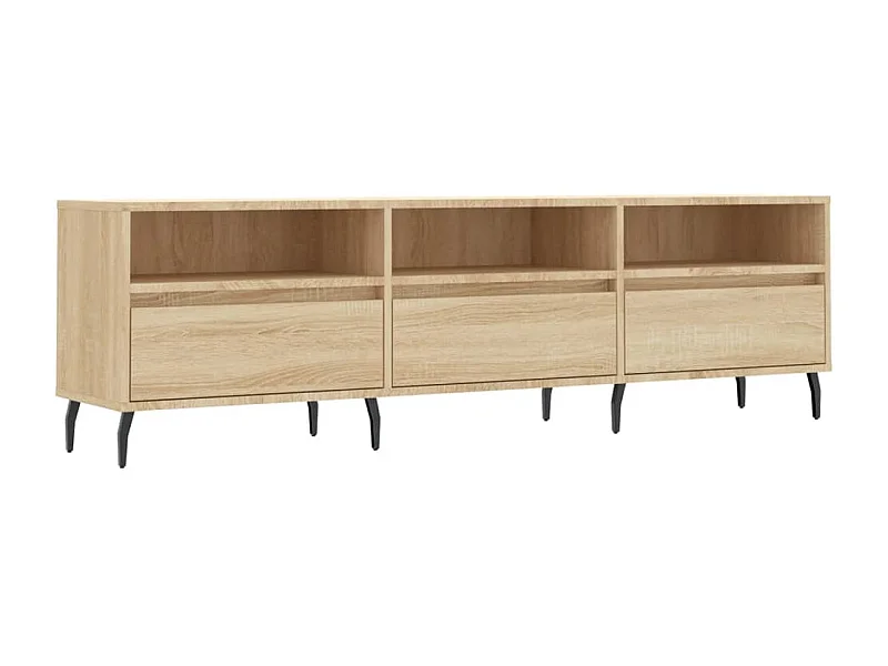 Lommel  Tv-meubel 150x30x44,5 cm bewerkt hout sonoma eikenkleurig