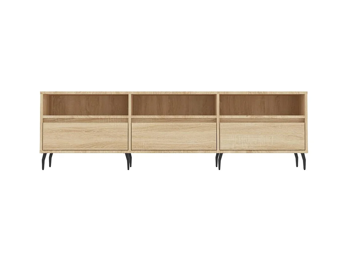 Lommel  Meuble TV chêne sonoma 150x30x44,5 cm bois d'ingénierie