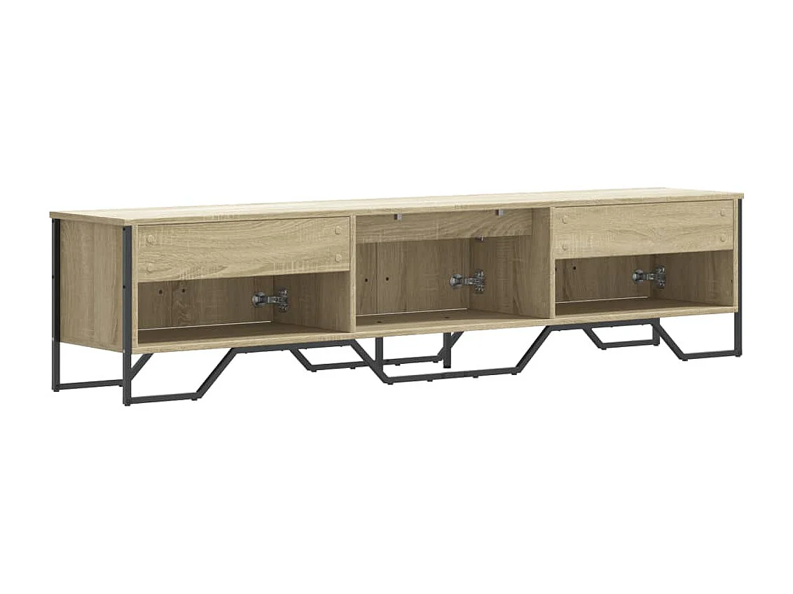 Nouria  Meuble TV chêne sonoma 180x34x41 cm bois d'ingénierie