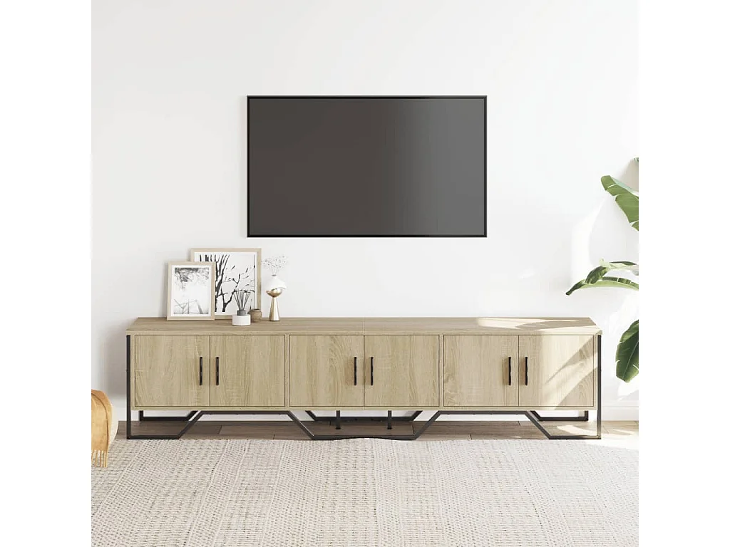 Nouria  Mueble de TV madera de ingeniería roble Sonoma 180x34x41 cm