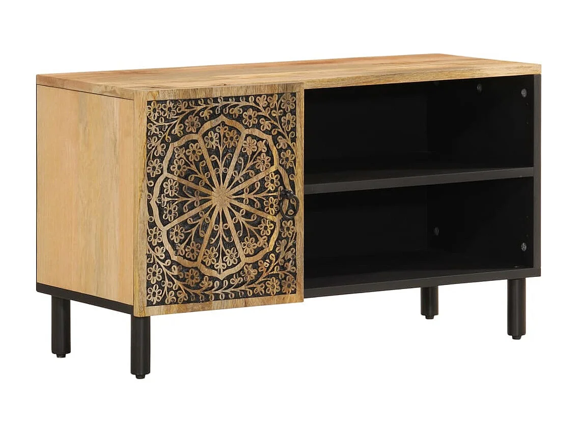 Garden Furniture -  Meuble TV 80x31x46 cm bois massif de manguier