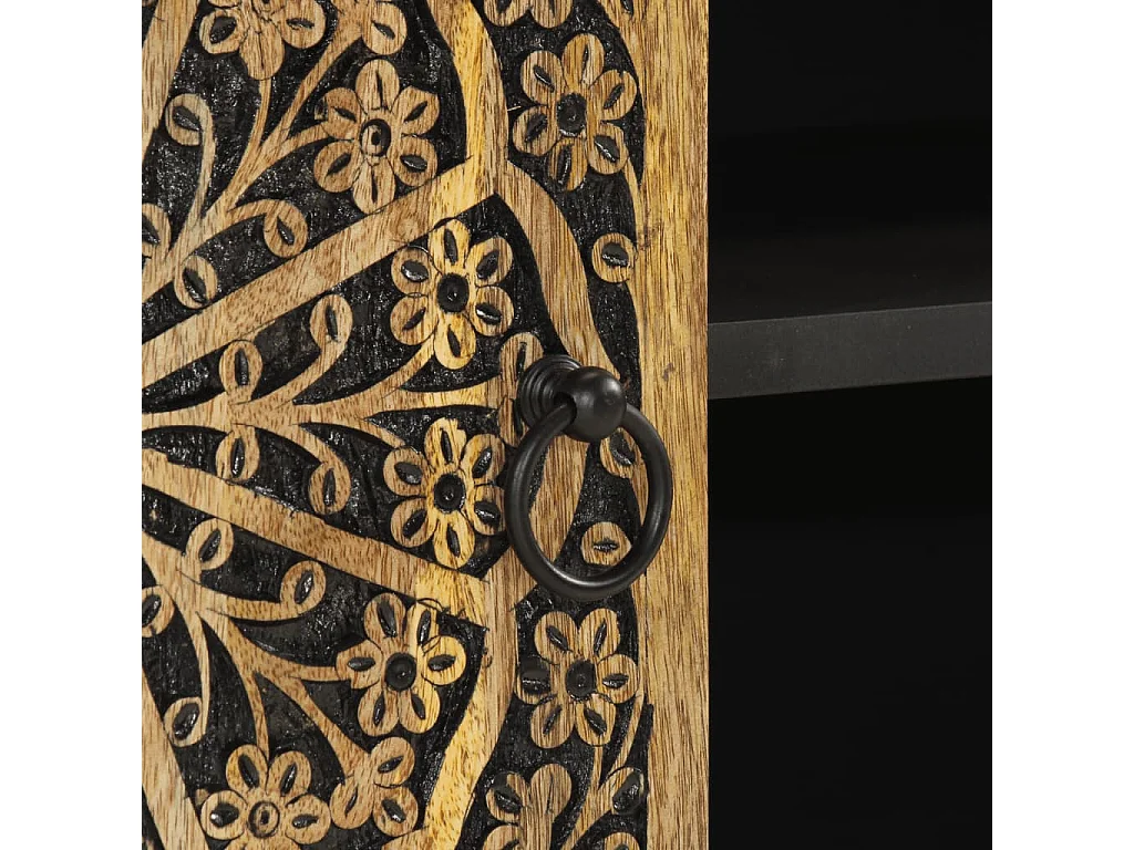 Garden Furniture -  Meuble TV 80x31x46 cm bois massif de manguier