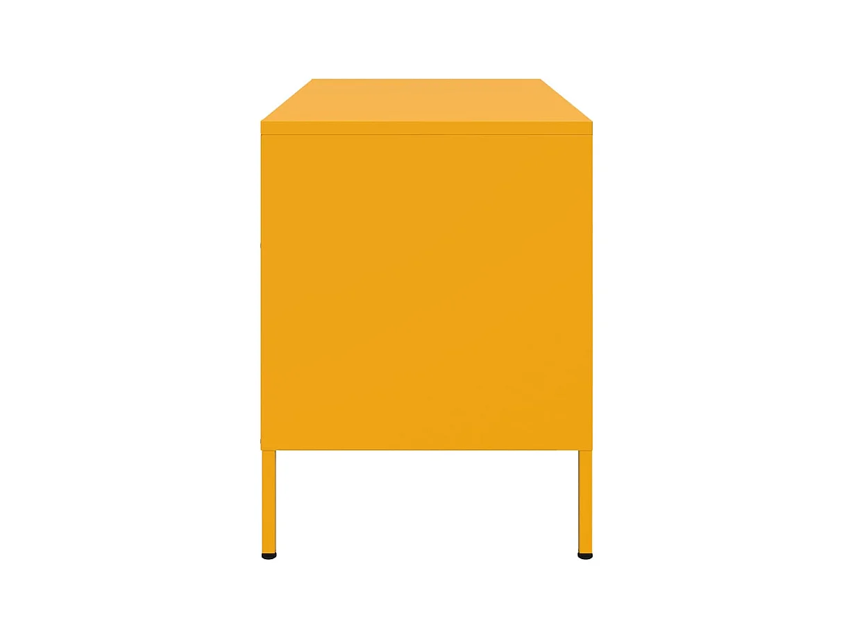 Neris  Mueble de TV de acero amarillo mostaza 68x39x50,5 cm