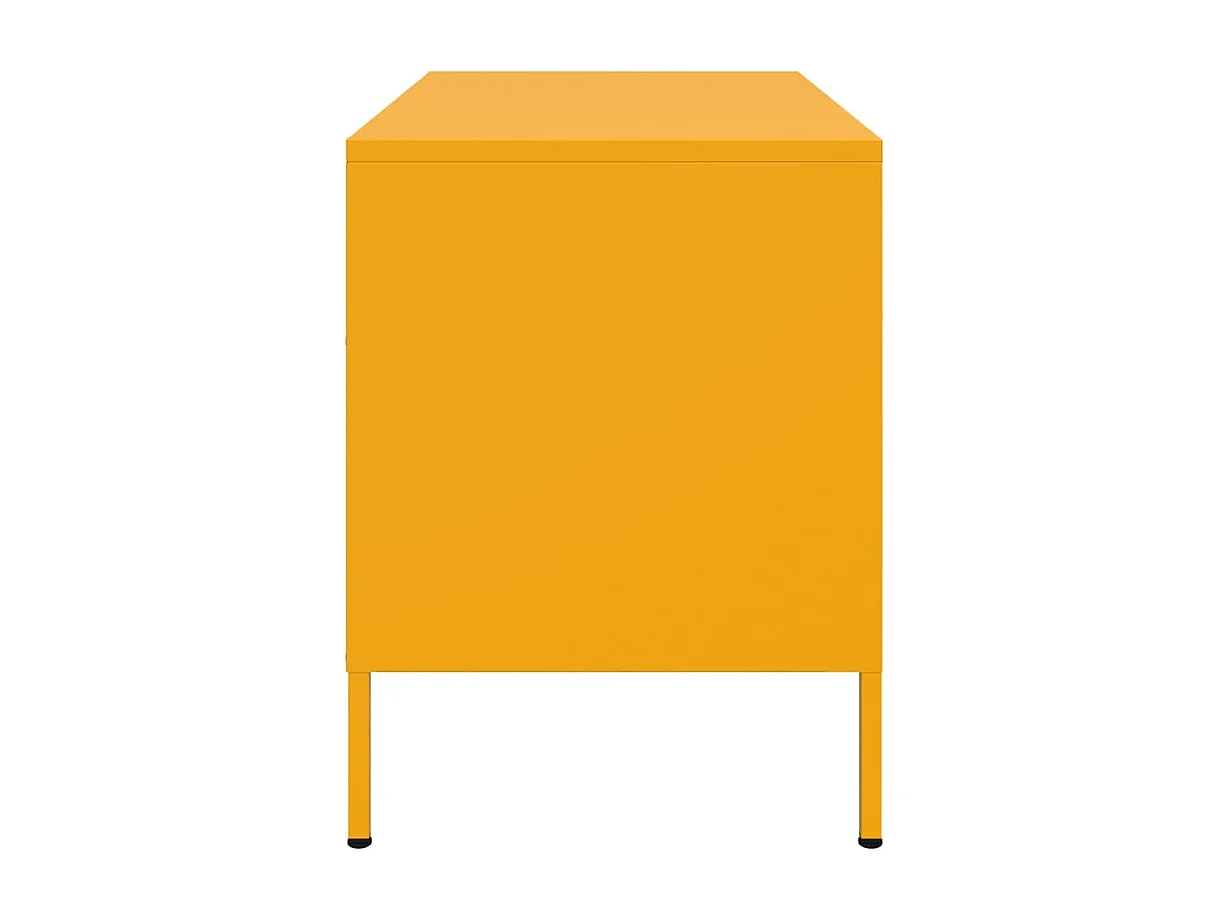 Neris  Mueble de TV de acero amarillo mostaza 68x39x50,5 cm