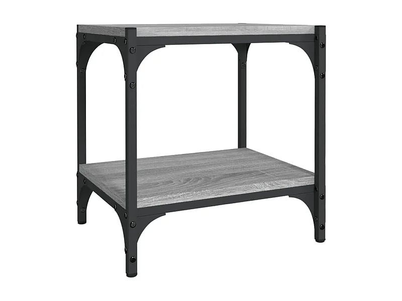 Foster City  Tv-meubel 40x33x41 cm bewerkt hout en staal grijs sonoma eiken