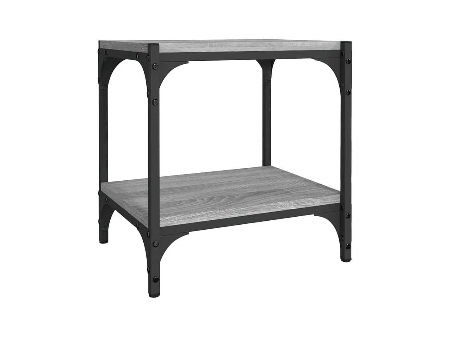 Foster City  Tv-meubel 40x33x41 cm bewerkt hout en staal grijs sonoma eiken