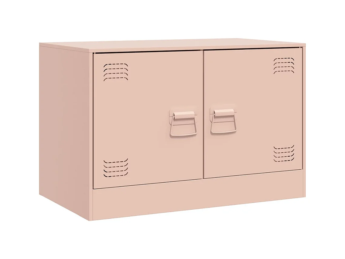 Castlerea  Meuble TV rose 67x39x44 cm acier