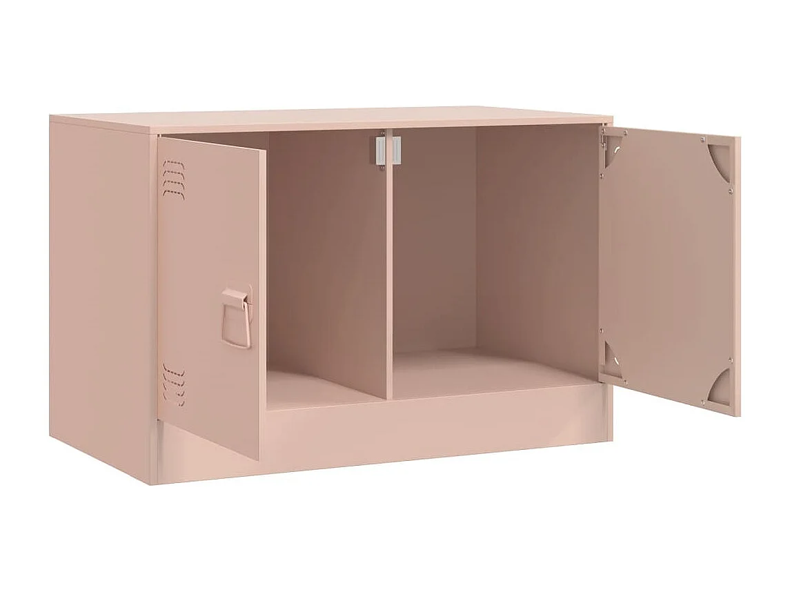 Castlerea  Meuble TV rose 67x39x44 cm acier